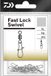 DAIWA Fast Lock Veerhaak, 10 pièces, Taille : 6 / Charge : 13,0 kg, Mousqueton avec émerillon