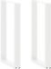 vidaXL Bartafelpoten 2 st U-vormig 50x(90-91) cm staal wit