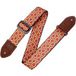 Levy's Leer 2 "Polyester Gitaar Strap Hex Design; Bordeaux, Rood en Mosterd MP2-007