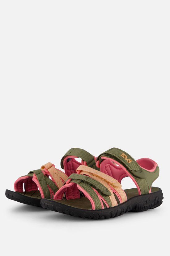 Teva K Tirra Unisex Sandalen - Zwart/Groen/Roze - Maat 29/30