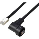 TRU COMPONENTS TC-E13T-MR6-MCD/NCA-0.5PV-S RJ45 haaks mannelijk IP67 (schroefdraad) kabel CAT6A, 0,5 m