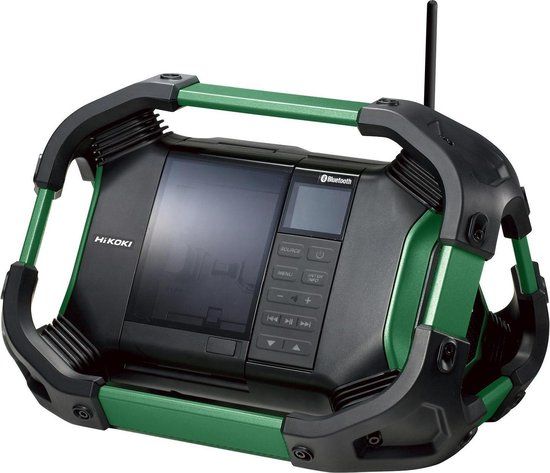 HiKOKI UR18DSDLW4Z Bouwradio - 14,4-18V - DAB+ - Bluetooth - Zwart/Groen