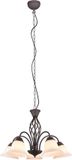 TRIO RUSTICA - Kroonluchter - Roestkleur - excl. 5x E14 3,5W
