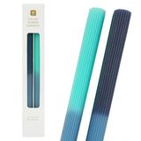 Talking Tables Ombre Tapered Diner Kaarsen Ongeparfumeerde Navy & Blue 2pack