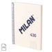 Milan 57153E80SNCBG Carnet A5 Couverture rigide Beige Papier quadrillé 80 Feuilles