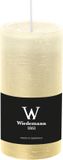 Wiedemann Bougie cylindrique/bougie pilier - bougie rustique - blanc crème - 6 x 12 cm - 69 heures de combustion