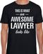 Bellatio Decorations Awesome Lawyer - geweldige advocaat cadeau t-shirt zwart heren - beroepen shirts / verjaardag cadeau M