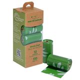 Best Pet Supplies Poepzakken voor honden, 150 stuks, groen, ongeparfumeerd