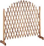 Relaxdays Planten klimrek - hout - uitschuifbaar - 37 - 200 cm - trellis - natuur