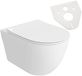 Badland WC à poser - chasse tornado - abattant soft-close - blanc