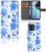 B2Ctelecom Hoesje voor Motorola Moto G72 Flowers Blue
