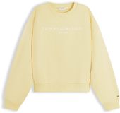 Tommy Hilfiger Dames Sweater Lange Mouw Ronde Hals Katoen/Polyester Geel