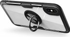 Xiaomi Redmi Note 9 Housse de téléphone premium, carbone, transparent. Housse discrète avec pare-chocs. Anneau rotatif, support/support à 360 degrés. Magnétique, adapté à une utilisation en extérieur.