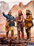 Master Box Modelbouwpakket Militaire voertuigen - 35232 The Mohicans Indian Wars Series XVIIIth Kit No. 5 Plastic - 1:35 - Modelbouw