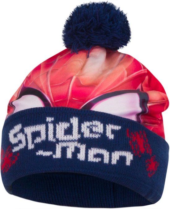 Marvel Spiderman Beanie - Blue - Size 52 cm (approx. 2-4 years)