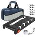 Donner DB-S100 Gitaarpedaal board case aluminium effectboard pedaalboard met waterdichte rugzaktas inclusief klittenbandsluiting met plakband en voedingmontageapparaat, 36,7 x 19,1 x 5,2 cm