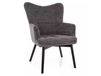 [Brand] Chaise en tissu gris, assise confortable et pieds en bois 72x75x99cm