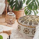 Mandala Life ART Boheemse vloerkussensloop - 60 x 20 cm - luxe, ambachtelijke kamerdecoratiepouf voor meditatie, yoga en boho chique zithoek kruk - accentueert je woonkamer, slaapkamer