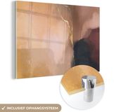 MuchoWow® Glasschilderij 180x120 cm - Abstract Acrylic Glass Painting - Multicolor