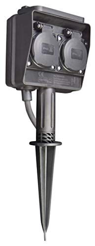 McPower Tuinstopcontact - IP44 - 2-voudig - 3 m kabel - 230 V