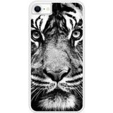 Apple iPhone 8 Tigre blanc et noir Verstevigd hoesje met sublimatie bedrukking