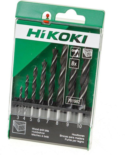 Hikoki Cassette hout spiraalboren 8-delig