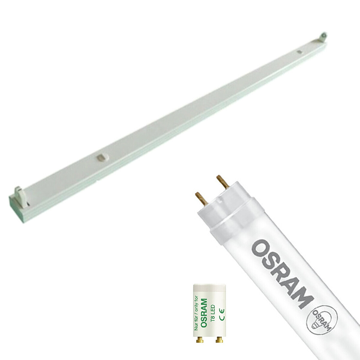 Osram - LED TL Armatuur met T8 Buis - SubstiTUBE Value EM 865 - Aigi Dybolo - 150cm Enkel - 19.1W - Helder/Koud Wit 6500K