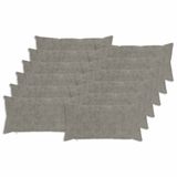 vidaXL Kussensloop Lichtgrijs Katoensatijn 40 x 80 cm (12 stuks)