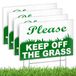 4 Keep Off the Grass 4 stuks Keep Off the Grass borden met paal - 6x9 Coroplast dubbelzijdig geen parkeren op gras bord - blijf uit gras borden voor tuin - niet lopen op gras 1
