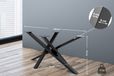 In And OutdoorMatch Sibylle Pieds de table - Base de table à quatre pieds - Pieds de table en acier - Pieds de table noirs - Style industriel - 140 x 70 x 72 cm