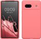 kwmobile telefoonhoesje geschikt voor Google Pixel 7a - Hoesje met siliconen coating - Smartphone case in Pastelkleurig koraal