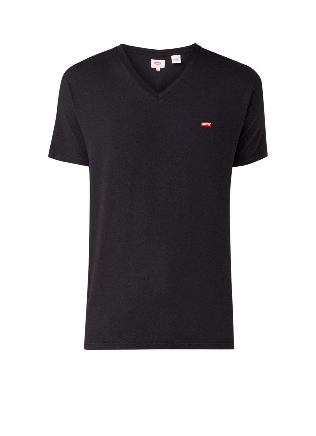 Levi's T-shirt met V-hals en logoborduring - 5400816655510