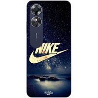 Oppo Etui Nike logo goud sterrenhemel Maniacase
