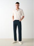 Next - Heren - N.Premium zacht aanvoelende slim-fit broek met 5 zakken - Blauw