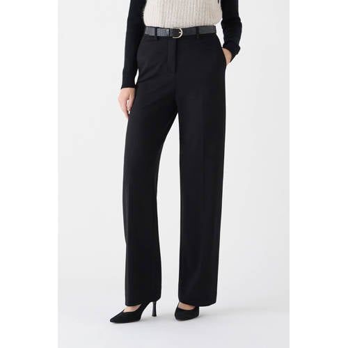 Caroll straight high waist broek zwart
