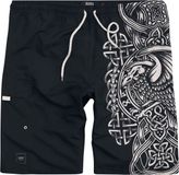 Black Premium by EMP Zwarte Zwemshort met Ravenprint in Keltische Stijl - Heren - XXL