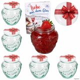 MamboCat 6-delige jamfles 580ml FRUTTA VASO met fruit-relief + TO82 deksel cadeau
