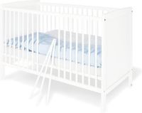 Markenlos Bol Ledikantbed 'Robin' - Babybedje - Wit - Hout - 124cm x 66cm x 87cm