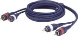 DAP Audio RCA Kabel 1,5m - 2x RCA Male naar 2x RCA Male - Tulp kabel 1,5m