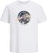 JACK&JONES Jongens T-shirt met korte mouw en ronde hals, maat 164, katoen, wit