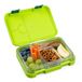 JOLLY Snackbox, lekvrije broodtrommel met uitneembare vakken, BPA-vrij en vaatwasmachinebestendig, kindvriendelijk, compact en robuust, ideaal voor school, uitstapjes en kleuterschool, groen