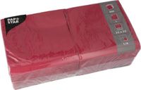 Papstar 500 Servetten, 1-laags 1/4 vouw 33 cm x 33 cm wijnrood