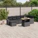 Maison Exclusive - Ensemble de meubles de jardin 8 pièces avec canapé et coussins, noir, en polyrotin