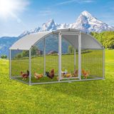 Hok à poules en métal 3 x 2 x 2 mètre