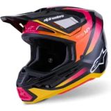 Alpinestars S-M7 Rise Zwart Roze Crosshelm - Helm