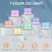 450 ml, humidificateur, avec minuterie, aromathérapie à ultrasons, LED 7 couleurs, blanc pur