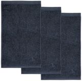 MÖVE Gastendoek set Superwuschel 3x 30x50 cm 100% katoen dark grey