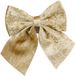House of Seasons Noeud décoratif de Noël - champagne - 20 x 24 cm - polyester velours