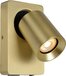 Lucide NIGEL - Wandspot - LED - GU10 - 5W - 3000K - Mat Goud/Messing - USB