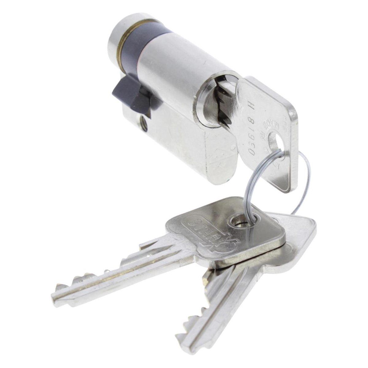 STARX Profielcilinder Half Skg2 - 40mm - Messing - SKG2